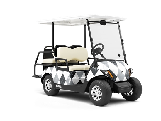 Pesky Pebbles Argyle Wrapped Golf Cart