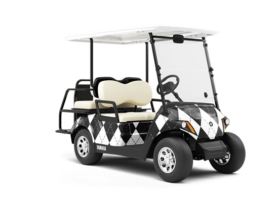 Play Checkers Argyle Wrapped Golf Cart
