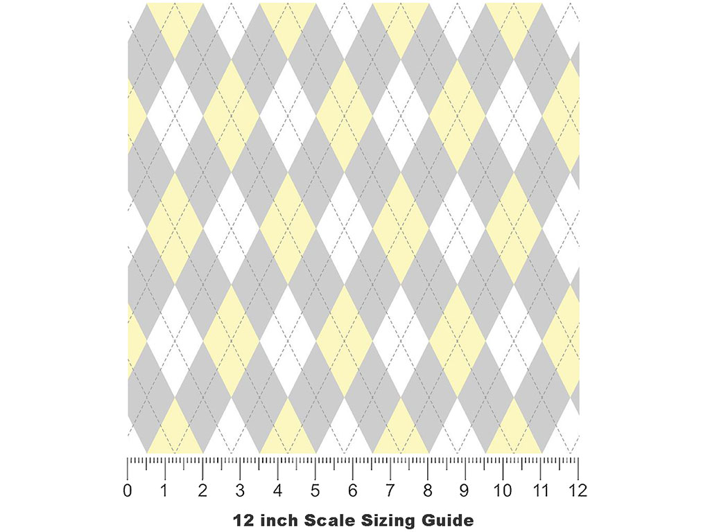 Cloudy Morning Argyle Vinyl Film Pattern Size 12 inch Scale