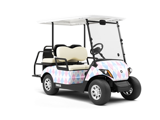 Easter Sunday Argyle Wrapped Golf Cart