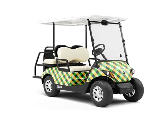 Golfing Camo Argyle Wrapped Golf Cart