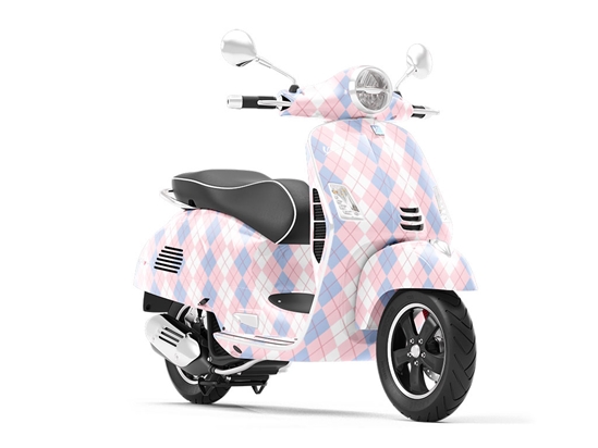 Overlapping Pinks Argyle Vespa Scooter Wrap Film
