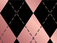 Hidden Flamingos Argyle Vinyl Wrap Pattern