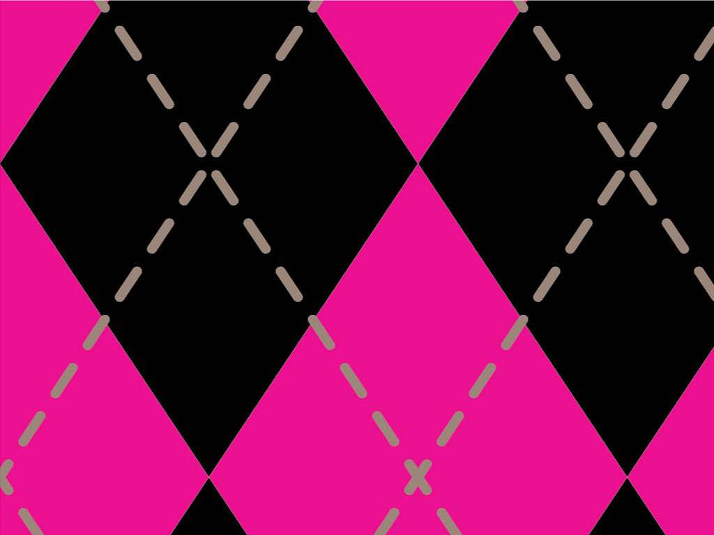 Rwraps™ Pink Argyle Print Vinyl Wrap Film - Hot Neon