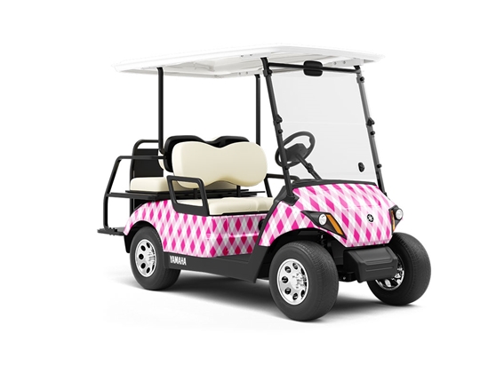 Razzmatazz Riot Argyle Wrapped Golf Cart