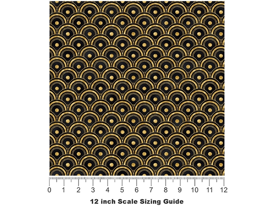 Coin Collection Art Deco Vinyl Film Pattern Size 12 inch Scale