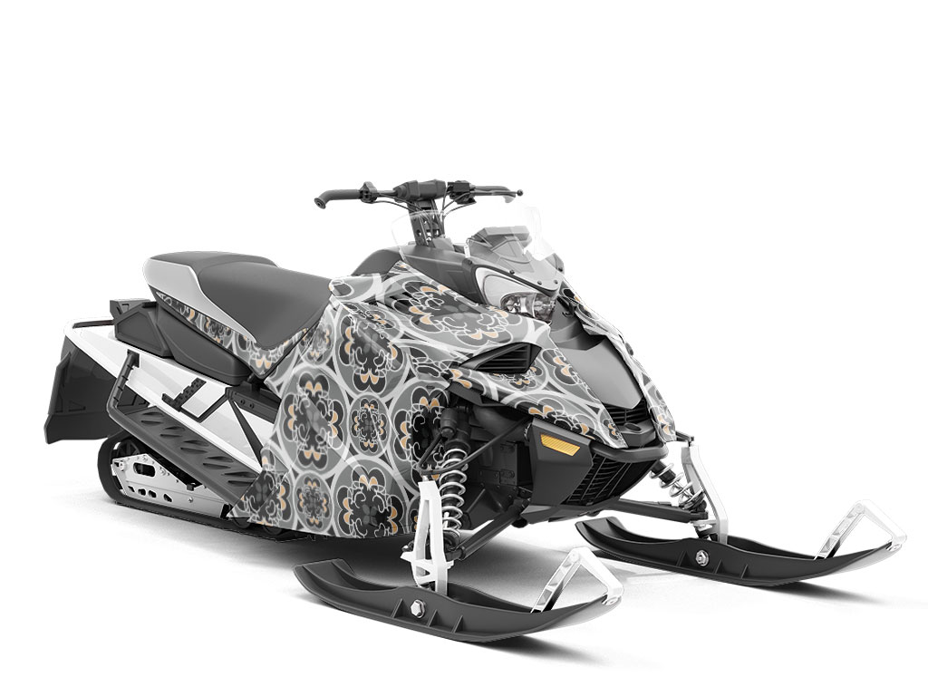 Stamped Fortitude Art Deco Custom Wrapped Snowmobile