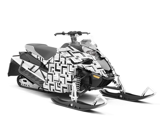 The Vertical Art Deco Custom Wrapped Snowmobile