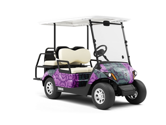 Drawn In Art Deco Wrapped Golf Cart