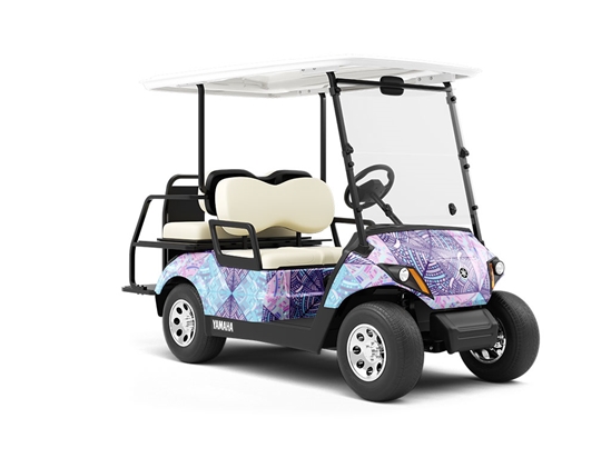 Spinning Hourglass Art Deco Wrapped Golf Cart
