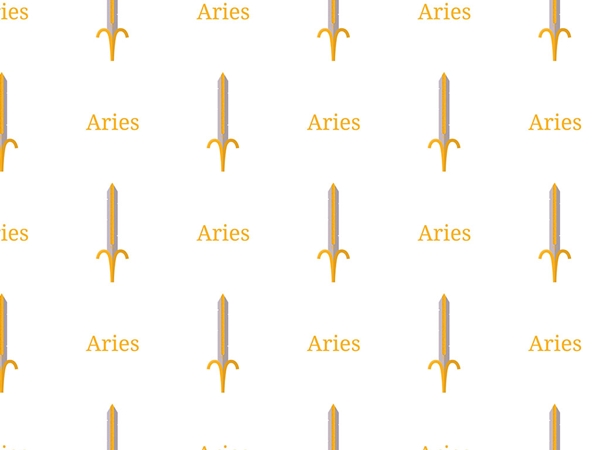 Aries Swords Astrology Vinyl Wrap Pattern