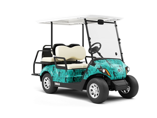 Balanced Justice Astrology Wrapped Golf Cart