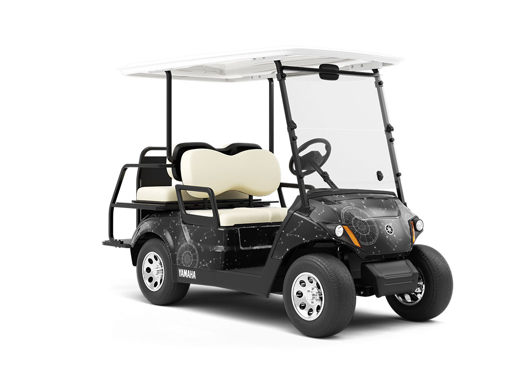 Black Aeons Astrology Wrapped Golf Cart