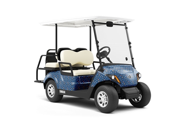 Blue Friends Astrology Wrapped Golf Cart