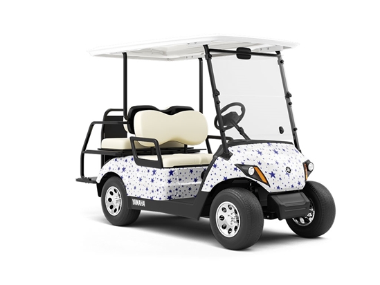Blue Starlight Astrology Wrapped Golf Cart