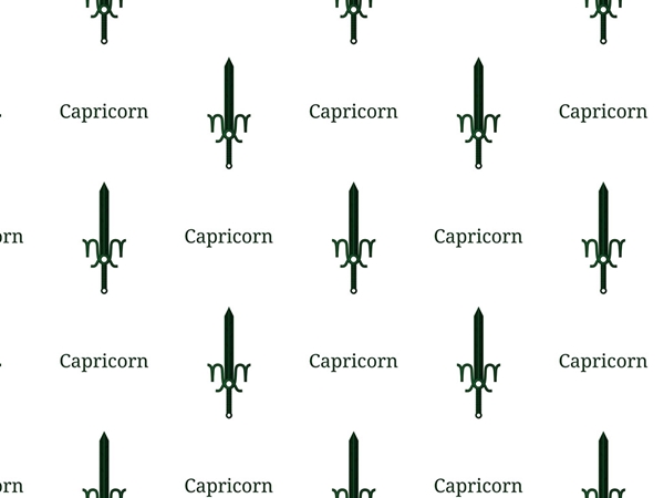 Capricorn Swords Astrology Vinyl Wrap Pattern