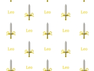 Leo Swords Astrology Vinyl Wrap Pattern