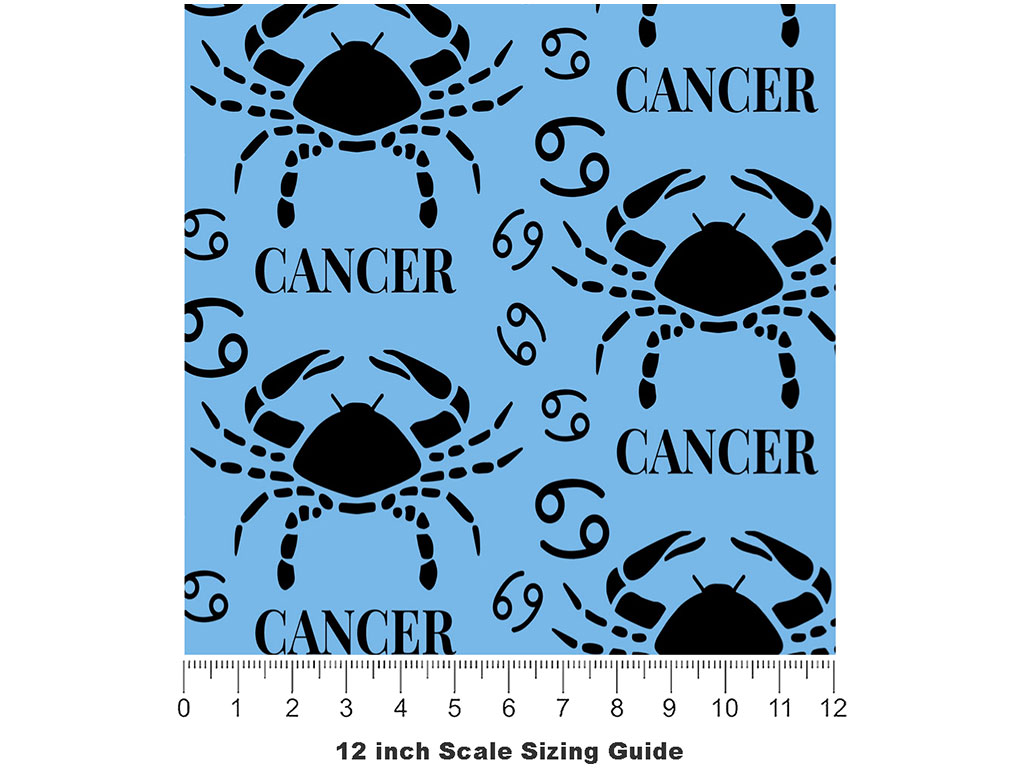 Pinching Crabs Astrology Vinyl Film Pattern Size 12 inch Scale