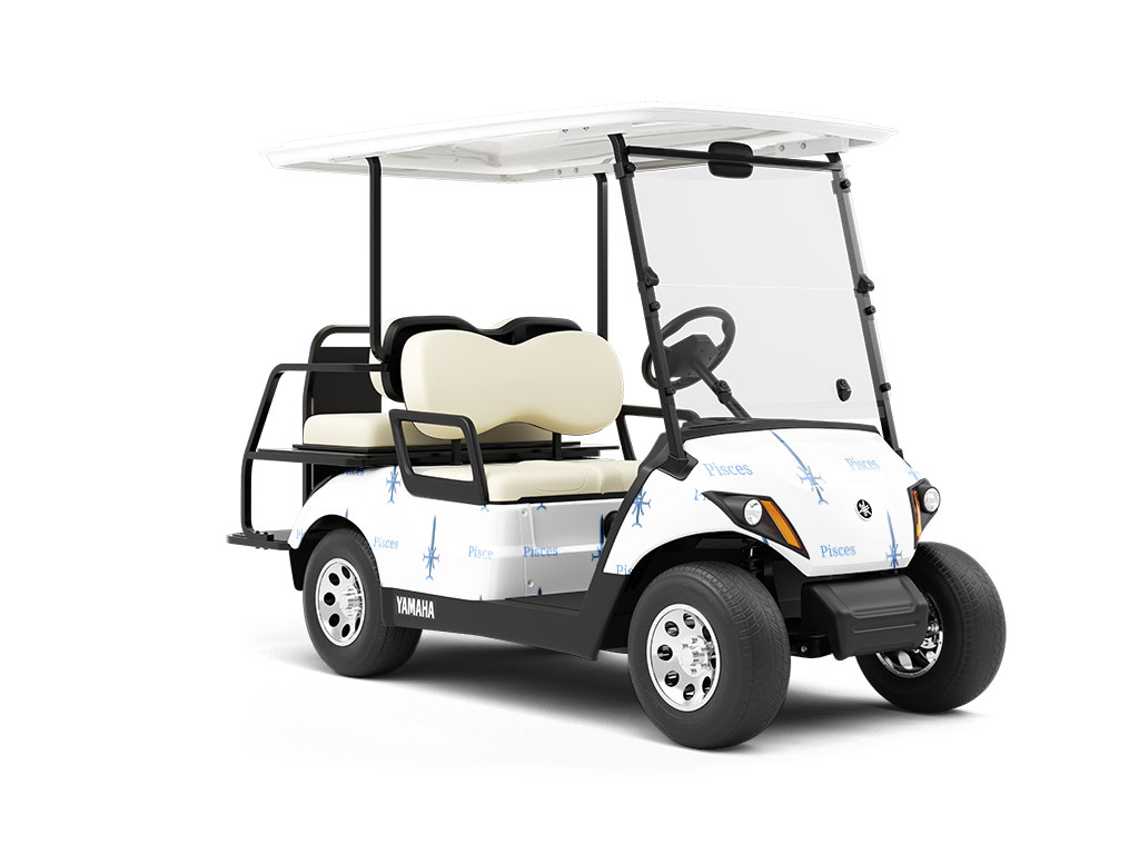 Pisces Swords Astrology Wrapped Golf Cart