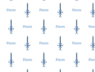 Pisces Swords Astrology Vinyl Wrap Pattern