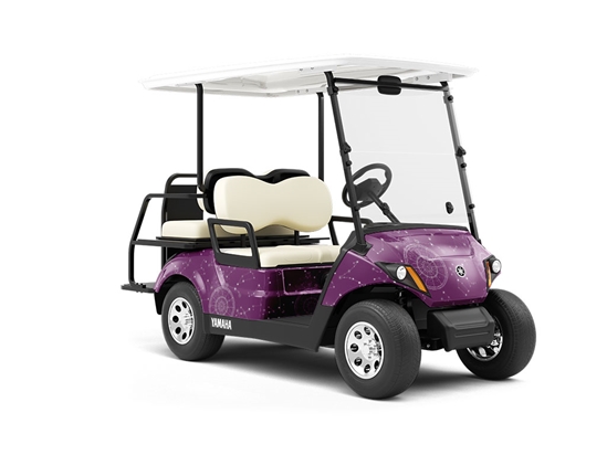 Purple Aeons Astrology Wrapped Golf Cart