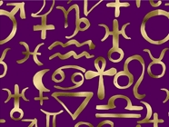 Purple Horoscopes Astrology Vinyl Wrap Pattern