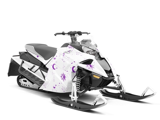 Purple Suns Astrology Custom Wrapped Snowmobile
