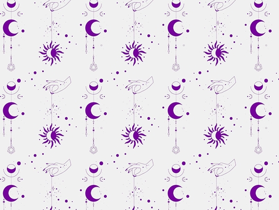 Purple Suns Astrology Vinyl Wrap Pattern