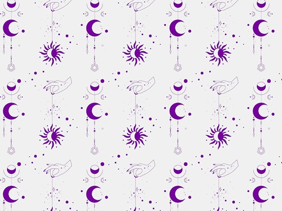 Purple Suns Astrology Vinyl Wrap Pattern