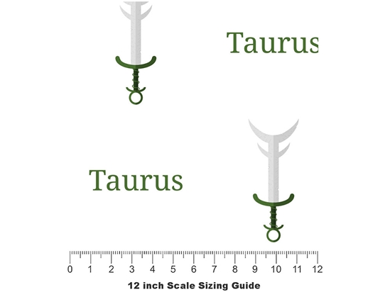 Taurus Swords Astrology Vinyl Film Pattern Size 12 inch Scale
