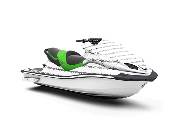 Outlined Ross Barbed Wire Jet Ski Vinyl Customized Wrap