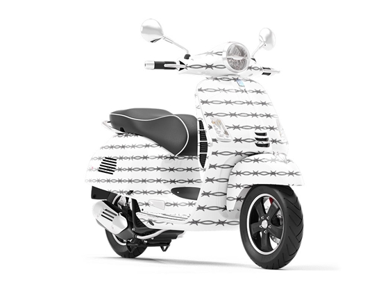 Outlined Ross Barbed Wire Vespa Scooter Wrap Film