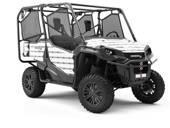 Outlined Ross Barbed Wire Utility Vehicle Vinyl Wrap