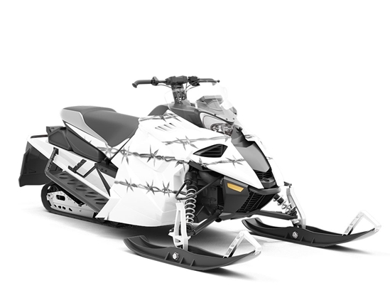 Realistic Ross Barbed Wire Custom Wrapped Snowmobile