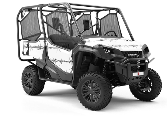 Realistic Ross Barbed Wire Utility Vehicle Vinyl Wrap