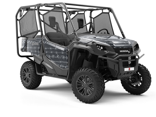 Spiked Variations Barbed Wire Utility Vehicle Vinyl Wrap
