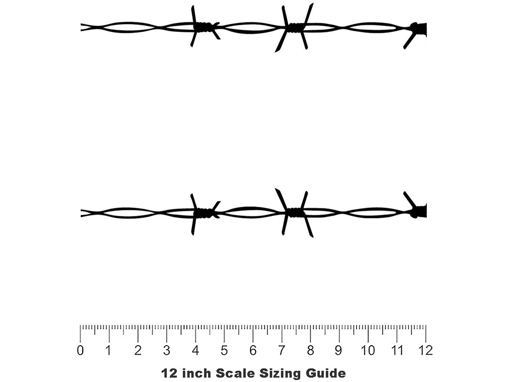 Twisted Burneli Barbed Wire Vinyl Film Pattern Size 12 inch Scale