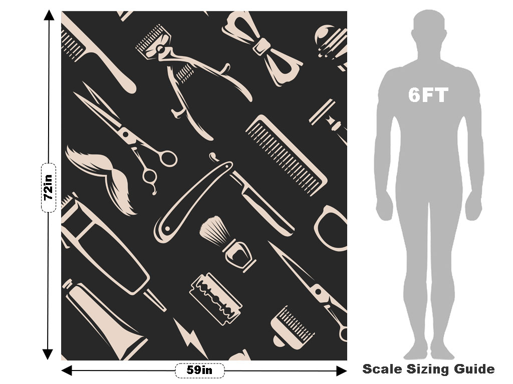 Barbershop Tools Barber Vehicle Wrap Scale