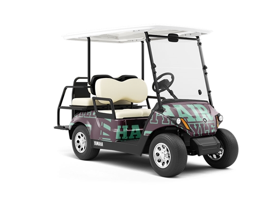 Trim Up Barber Wrapped Golf Cart