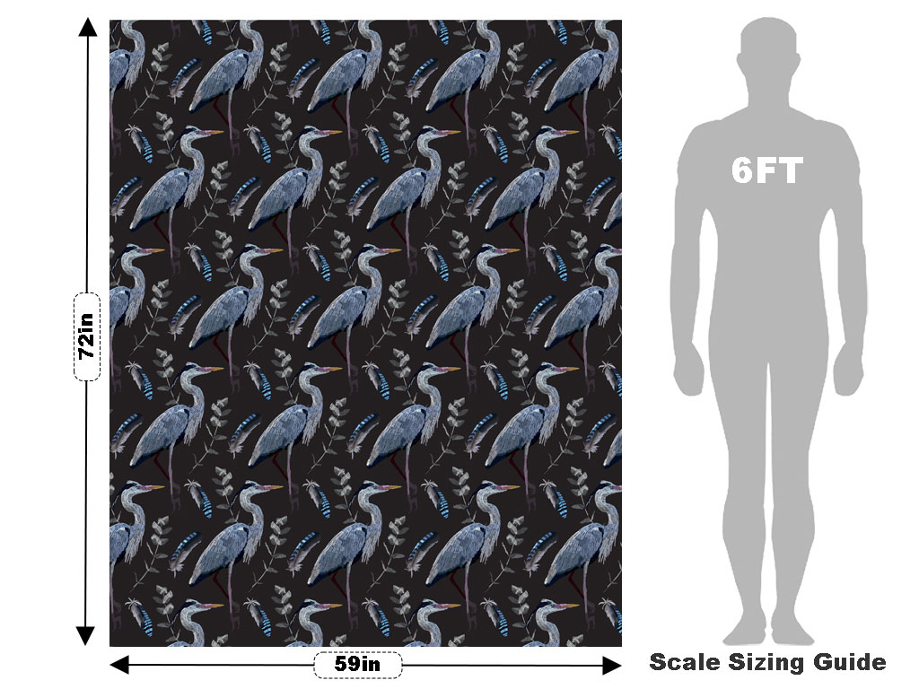 Midnight Storks Birds Vehicle Wrap Scale