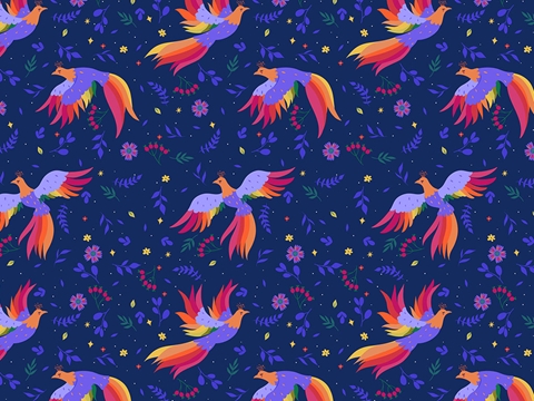 Rwraps™ Cranes Birds Print Vinyl Wrap Film - Mystic Wonder