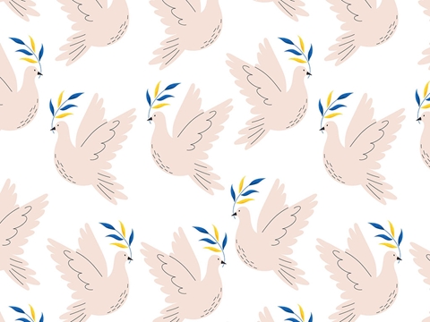 Rwraps™ Doves Birds Print Vinyl Wrap Film - Hopeful Flight