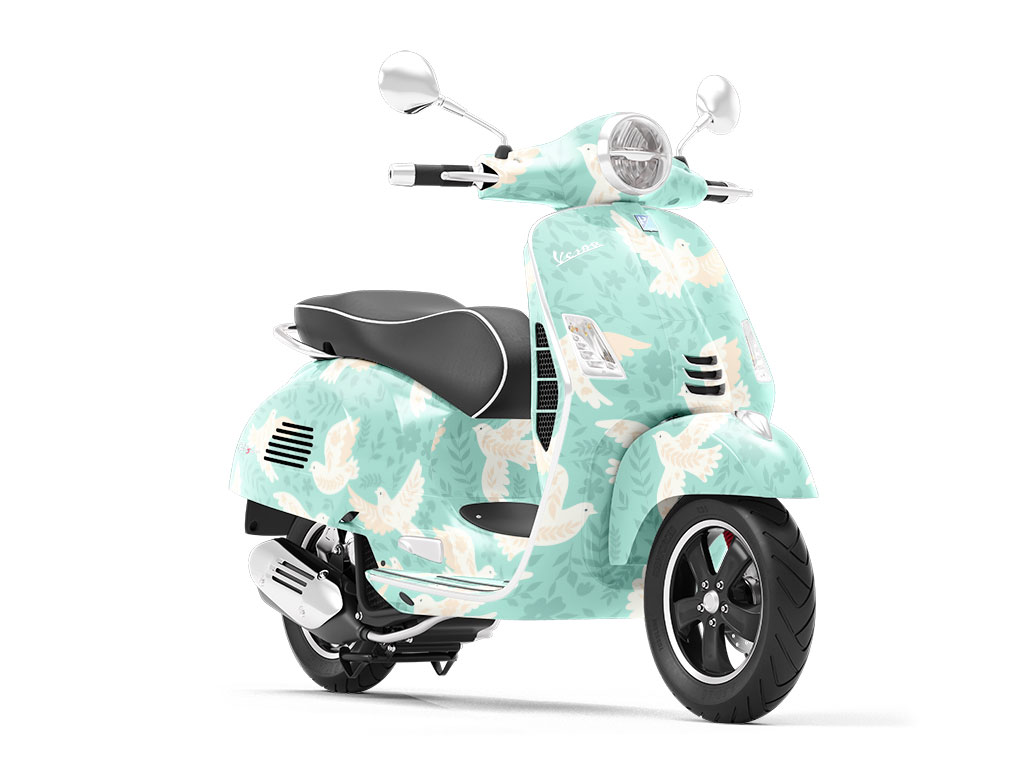 Olive Branches Birds Vespa Scooter Wrap Film