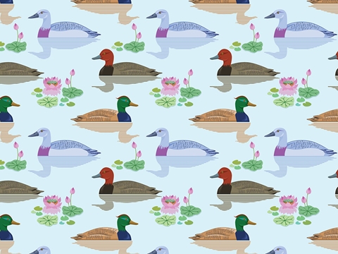 Rwraps™ Ducks Birds Print Vinyl Wrap Film - Mulling Mallards