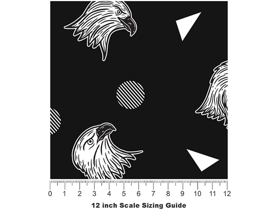 Dark Harpies Birds Vinyl Film Pattern Size 12 inch Scale