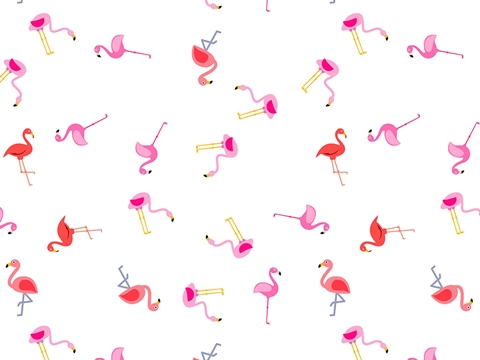 Rwraps™ Flamingos Birds Print Vinyl Wrap Film - Dancing Freebirds