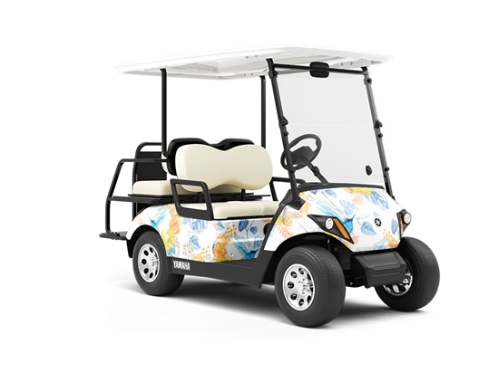 Watercolor Flight Birds Wrapped Golf Cart