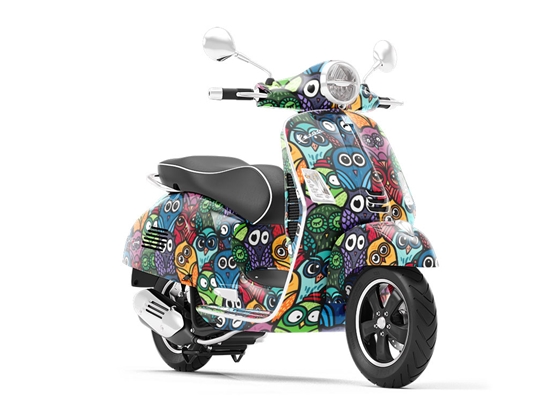 Who is There Birds Vespa Scooter Wrap Film