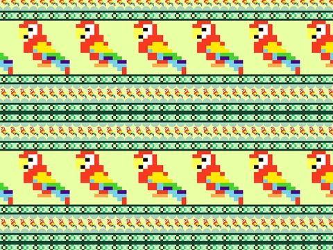 Rwraps™ Parrot Print Vinyl Wrap Film - Pixelated Dialogue