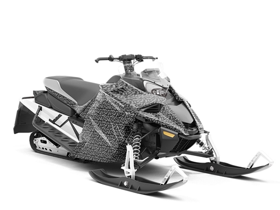 Feathered Midnight Birds Custom Wrapped Snowmobile